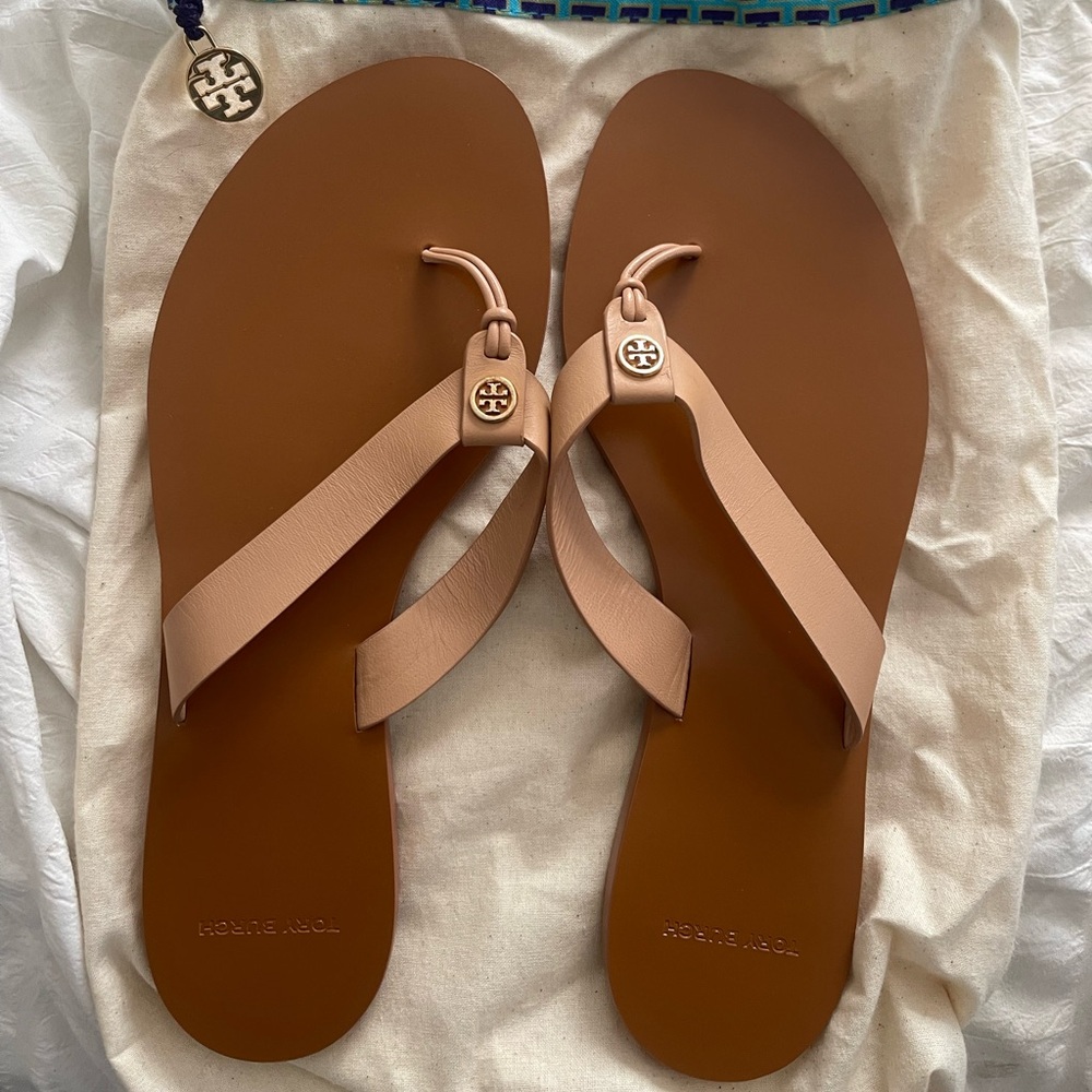 Tory Burch Tan Flip Flops for Women